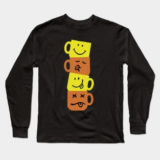 Coffee Cup Emoji Long Sleeve T-Shirt